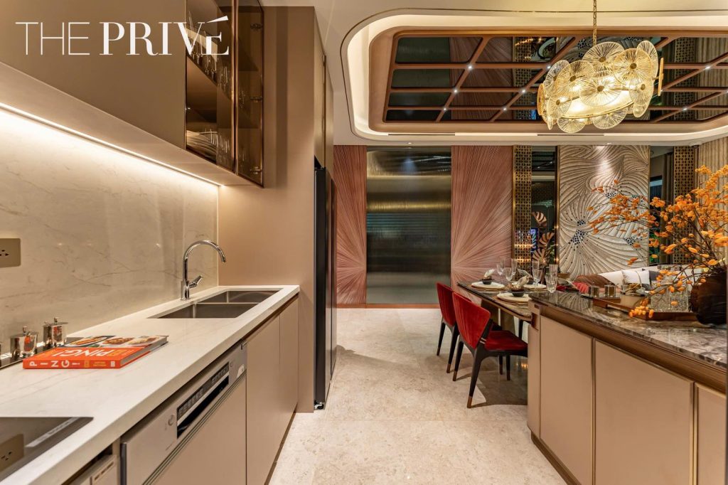 Phối cảnh bếp căn hộ The Privé