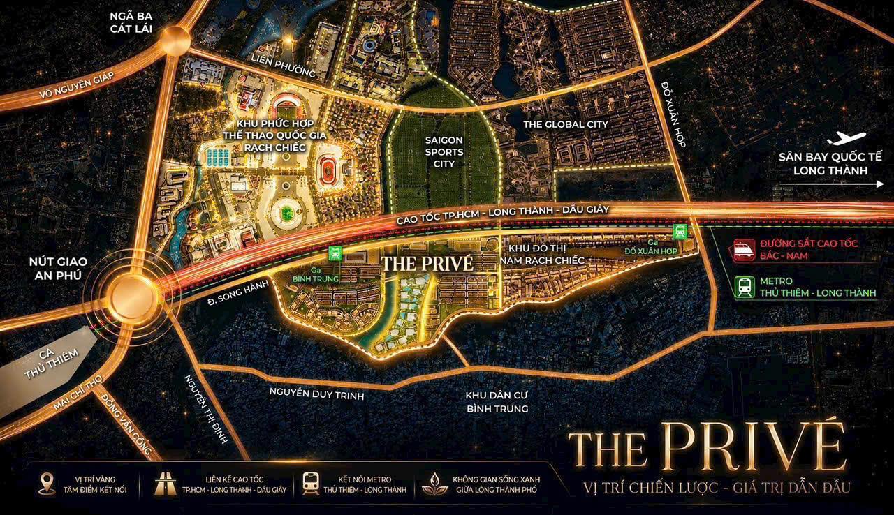 Bản đồ vị trí chiến lược dự án The Privé năm 2026